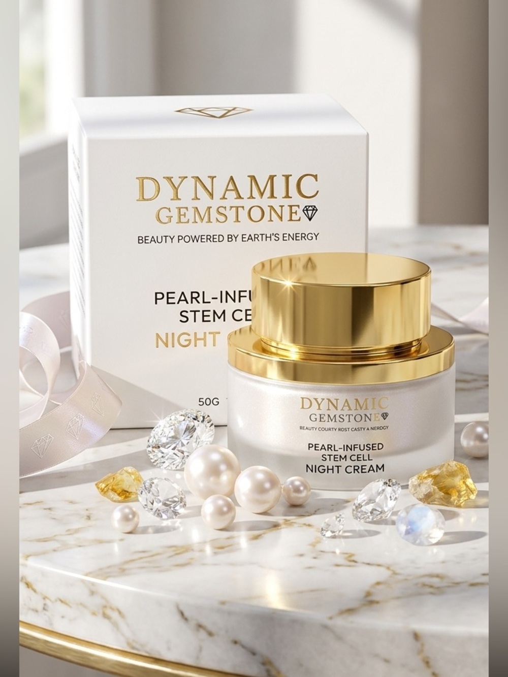 Dynamic Gemstone Pearl-Infused Stem Cell Night Cream - Retail $550